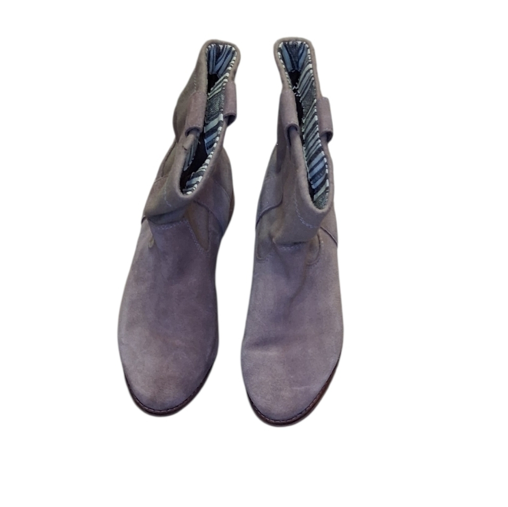 Toms Women's Taupe Suede Light Academia Boots Size 7.5 - Picture 2 of 10